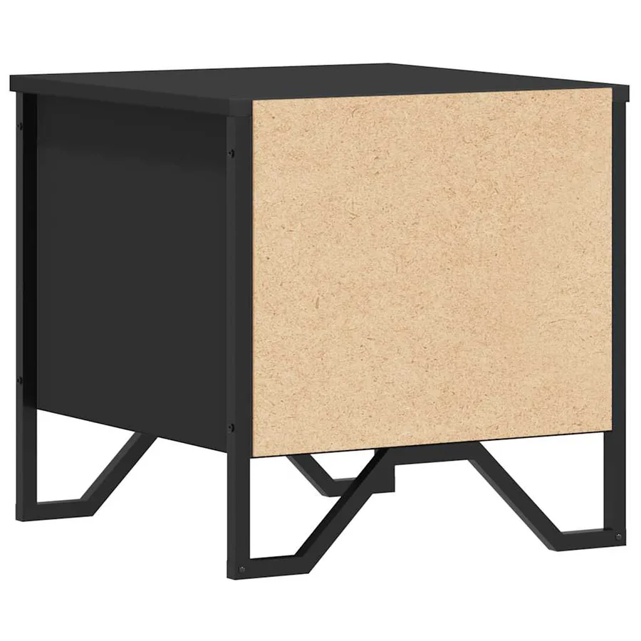 Tables de chevet 2 pcs Noir 40 x 30 x 40 cm Aggloméré - 8