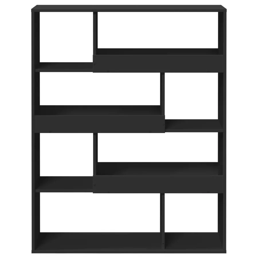 Cloison de séparation noir 100x33x125,5 cm bois d'ingénierie - 4