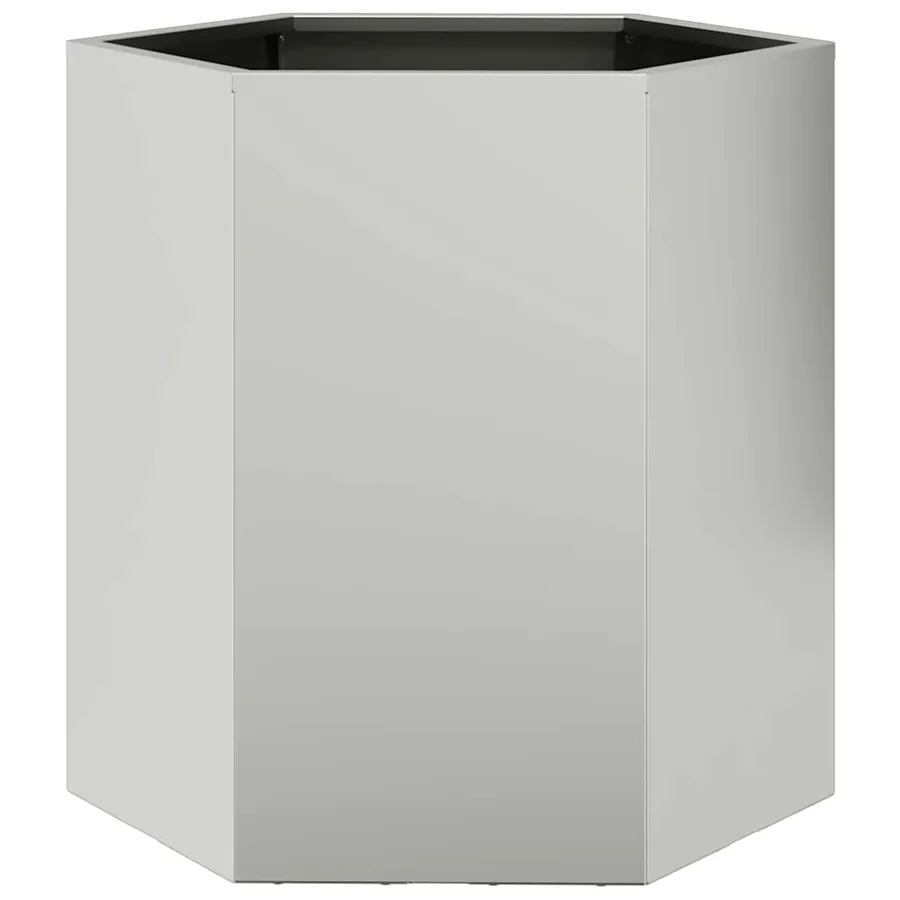 Jardinières 2 pcs hexagone 46x40x45 cm acier patinable - 7