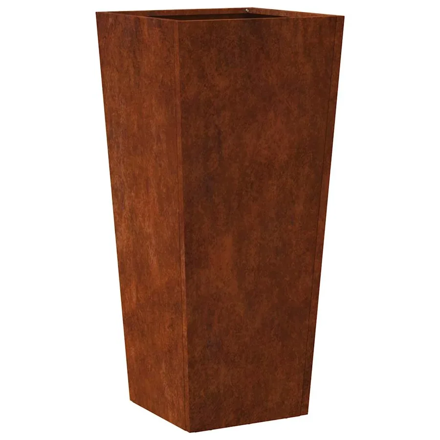 Jardinières 2 pcs 35x35x75 cm acier résistant aux intempéries - 5