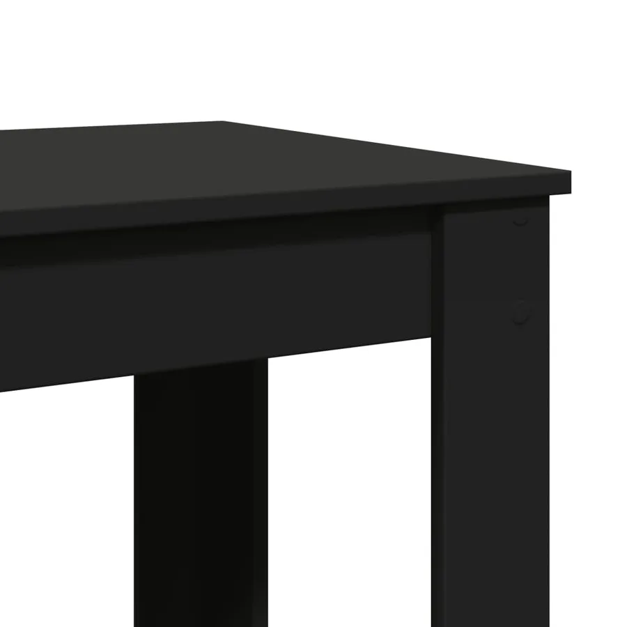 Table de bar noir 102x50x103,5 cm bois d'ingénierie - 7