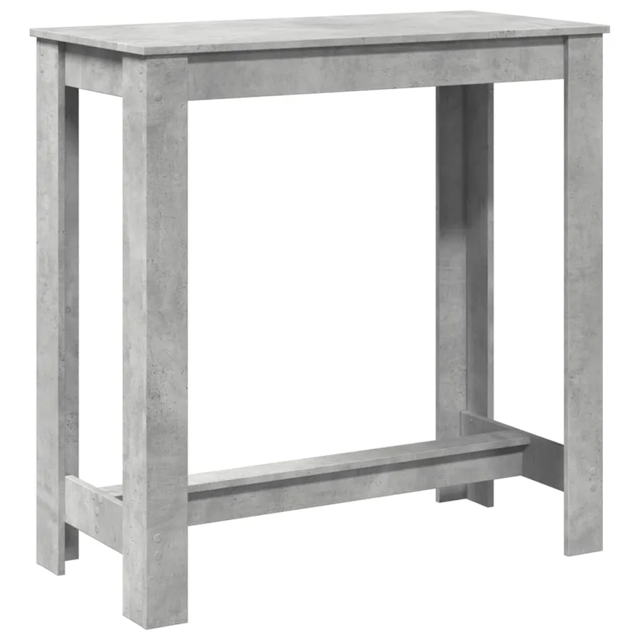 Table de bar gris béton 102x50x103,5 cm bois d'ingénierie - 2