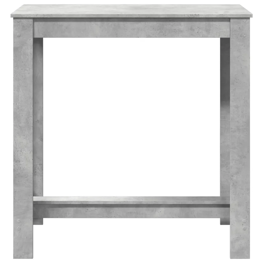Table de bar gris béton 102x50x103,5 cm bois d'ingénierie - 4