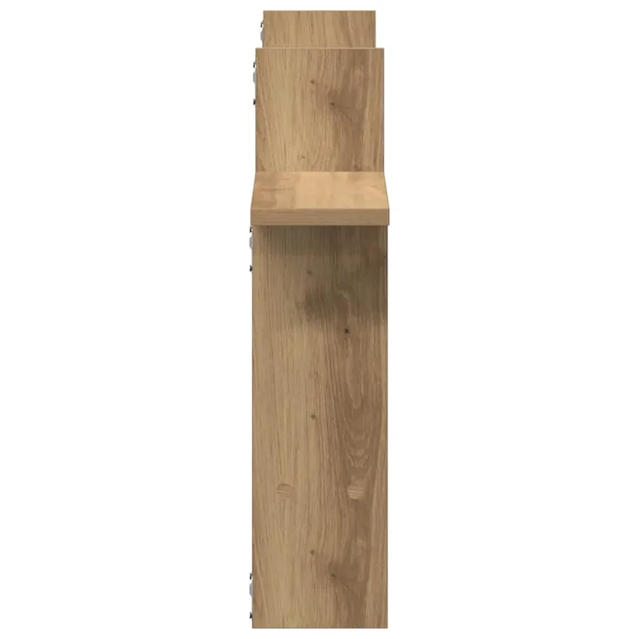 Étagères murales 2 pcs chêne artisanal bois d'ingénierie - 6