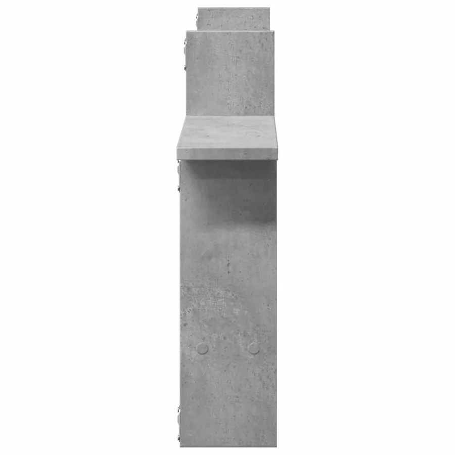 Étagères murales 2 pcs gris béton 50x12x50 cm bois d'ingénierie - 6