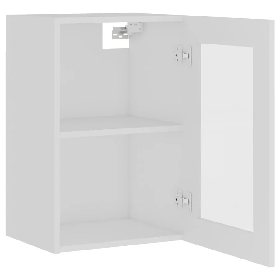 Vitrine suspendue "Lyon" Blanc 40 x 31 x 60 cm Bois d'ingénierie - 5