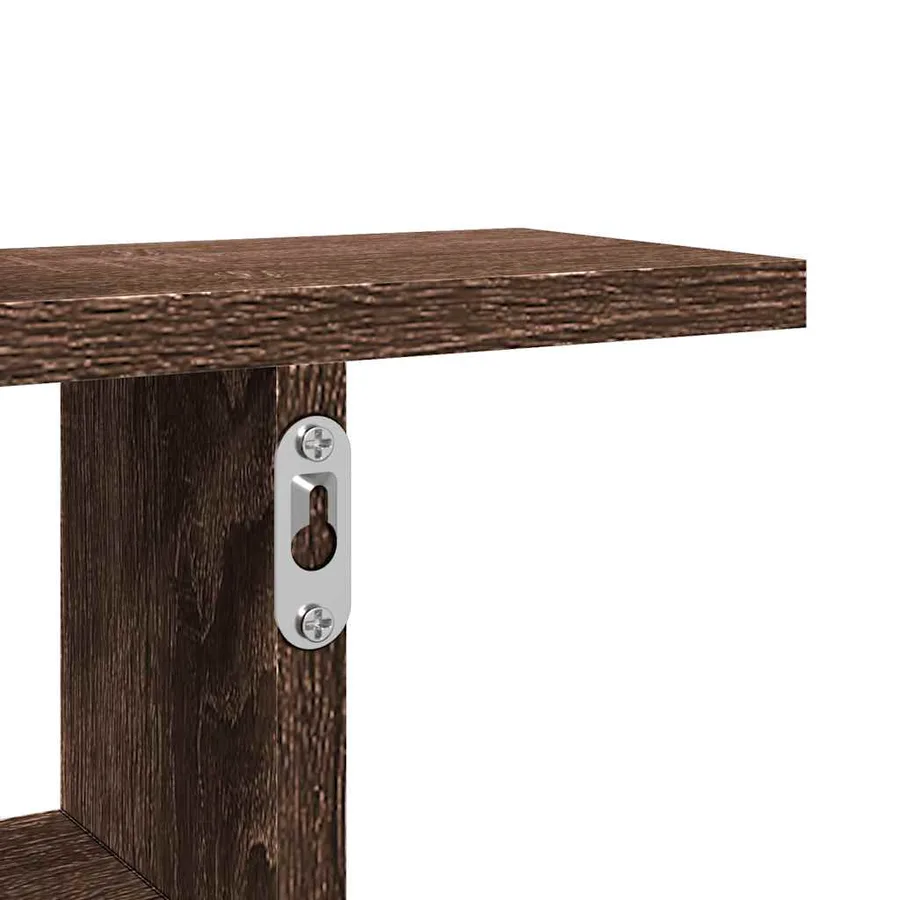 Étagères murales 2pcs chêne marron 50x12x50cm bois d'ingénierie - 10