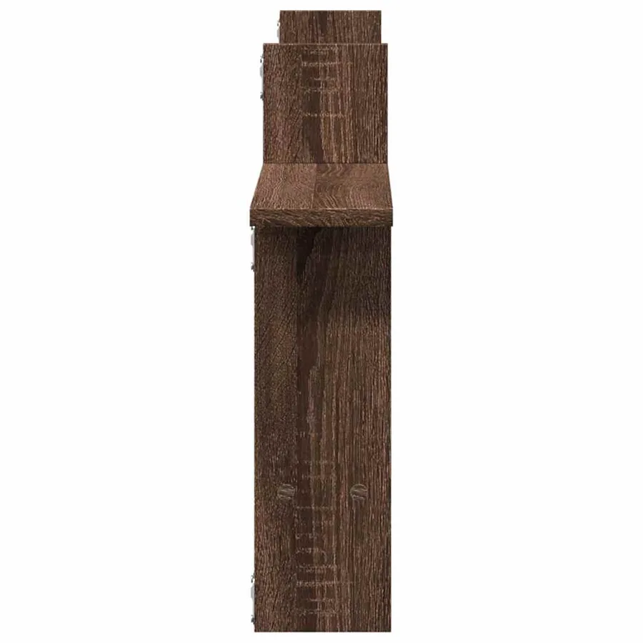 Étagères murales 2pcs chêne marron 50x12x50cm bois d'ingénierie - 6