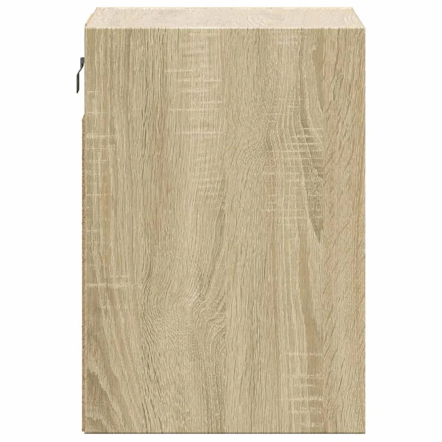 Table de chevet murale avec lumières LED chêne sonoma - 7
