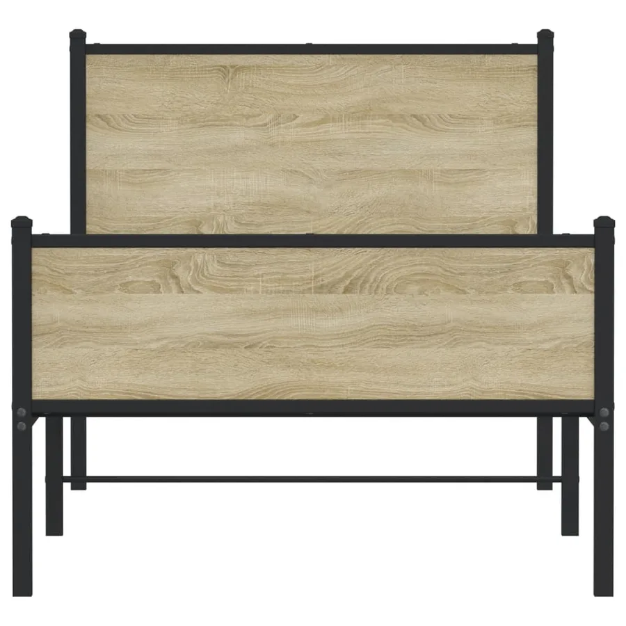 Cadre de lit en métal sans matelas chêne sonoma 80x200 cm - 5