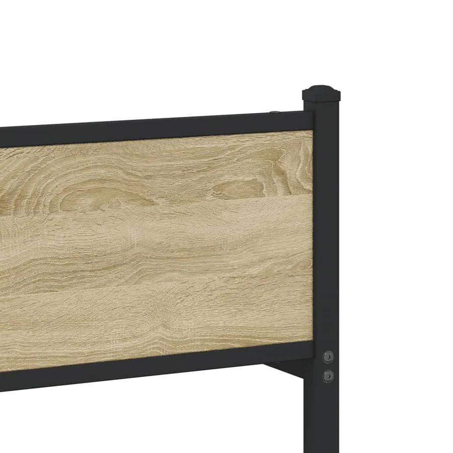 Cadre de lit en métal sans matelas chêne sonoma 80x200 cm - 8
