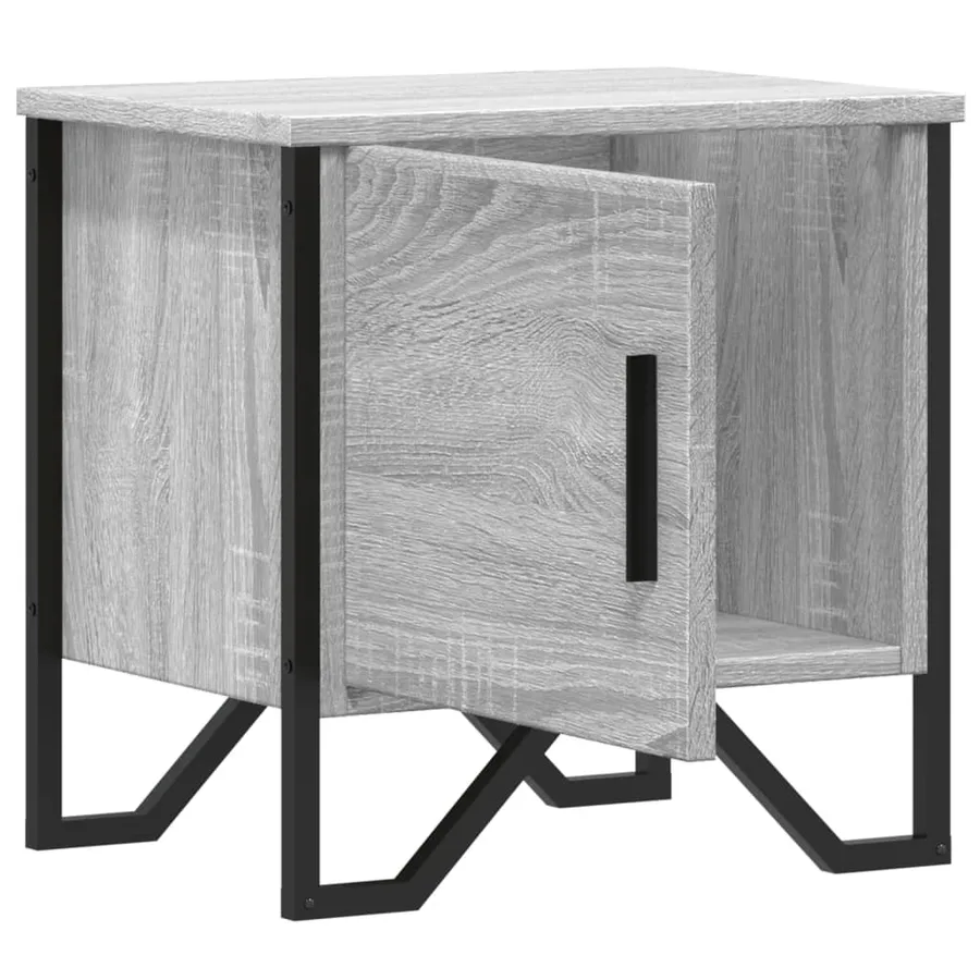 Table de chevet sonoma gris 40x30x40 cm bois d'ingénierie - 6