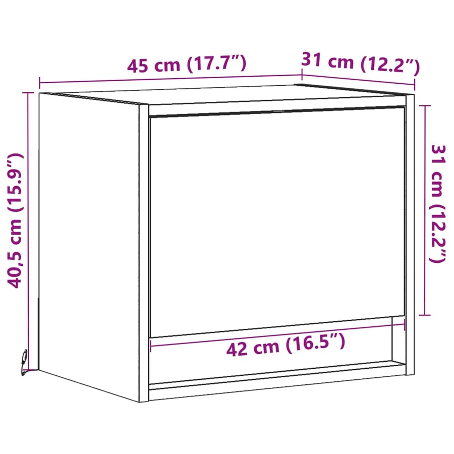 Tables de chevet murales avec lumières LED 2 pcs chêne fumé - 15