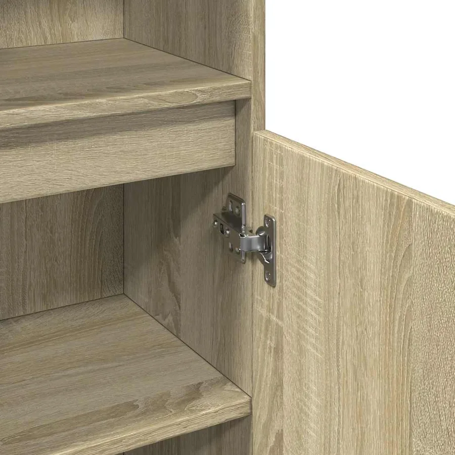 Armoire salle de bain chêne sonoma 30x30x190 cm - 8