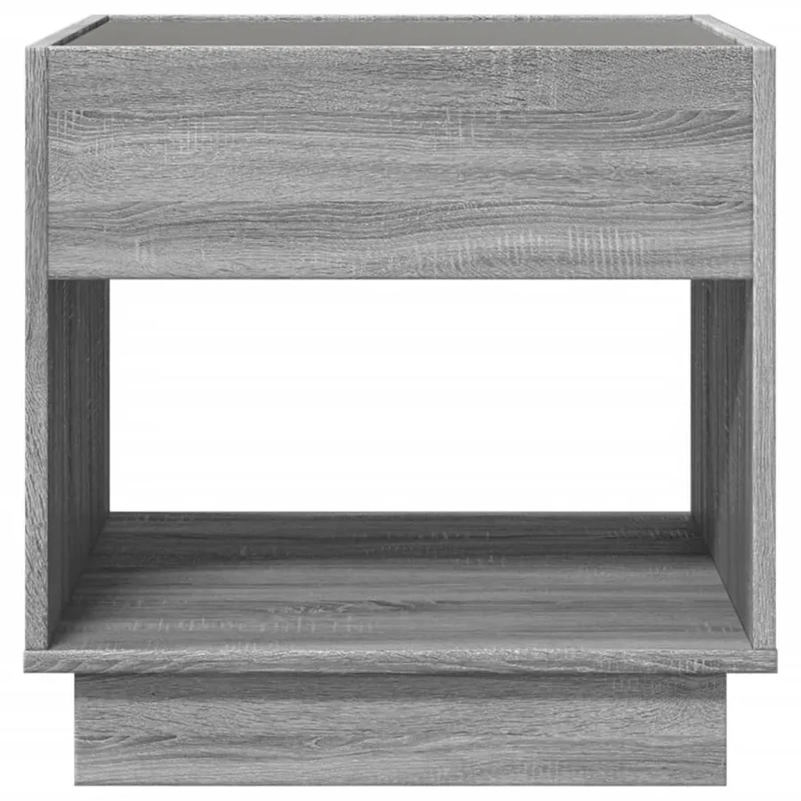 Table de chevet avec LED infini sonoma gris 50x50x50 cm - 6