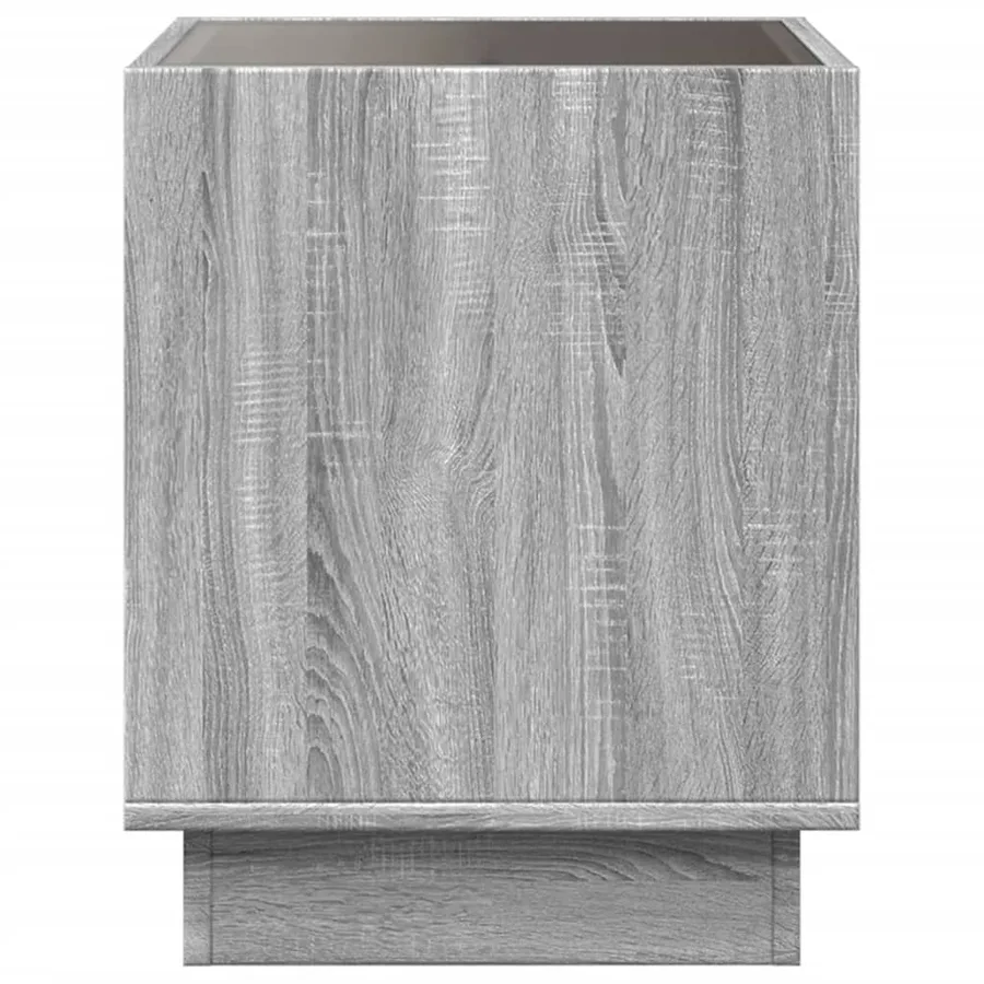 Table de chevet avec LED infini sonoma gris 50x50x50 cm - 7