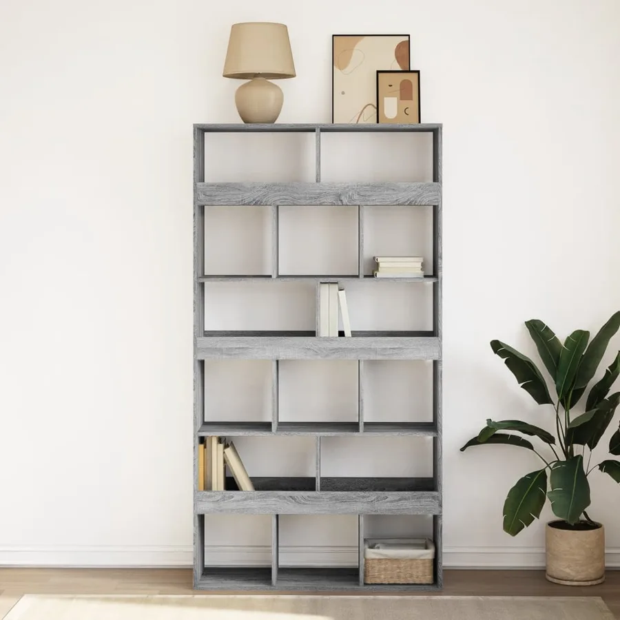 Bibliothèque sonoma gris 100x33x187,5 cm bois d'ingénierie - 3