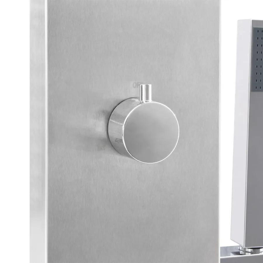 Outdoor Shower with WPC Shower Tray Stainless Steel - 10