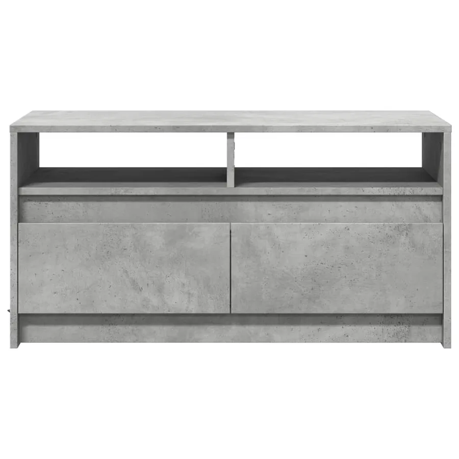 Table basse avec lumières LED gris béton bois d'ingénierie - 6
