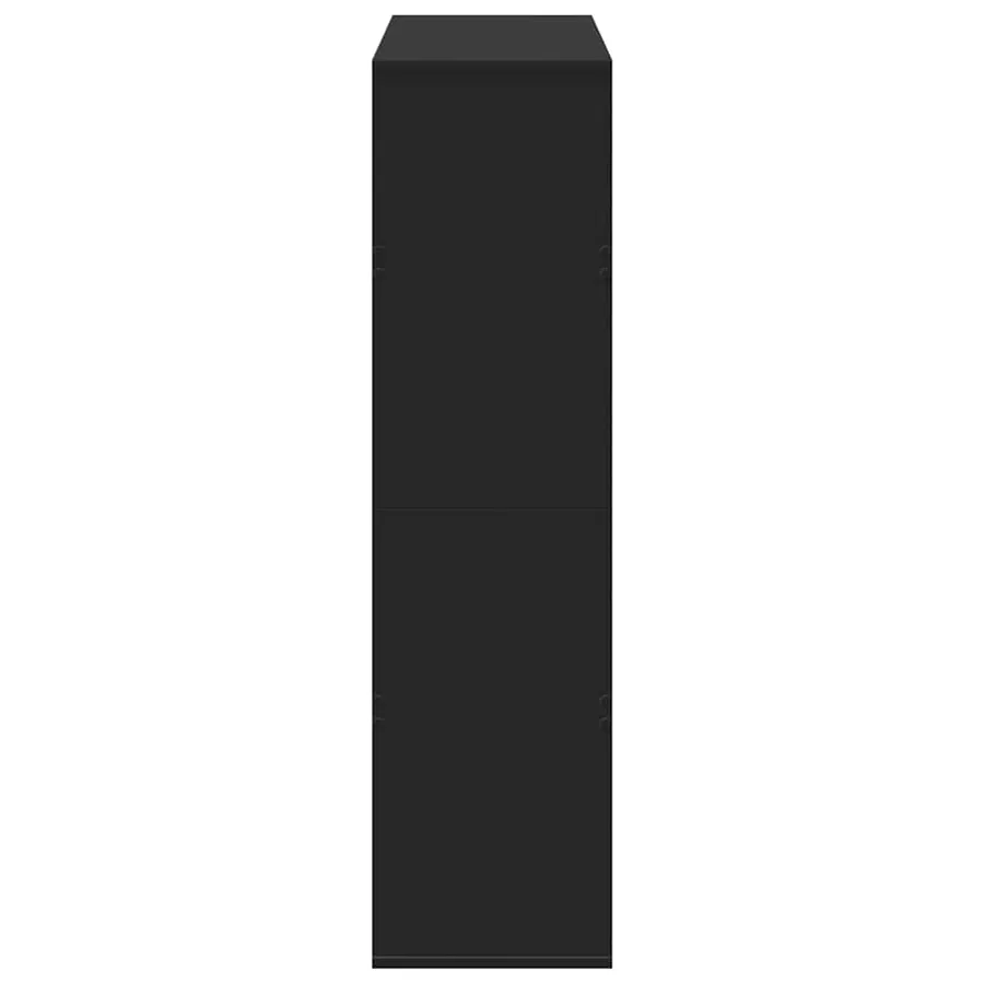Cloison de séparation noir 100x33x125,5 cm bois d'ingénierie - 5