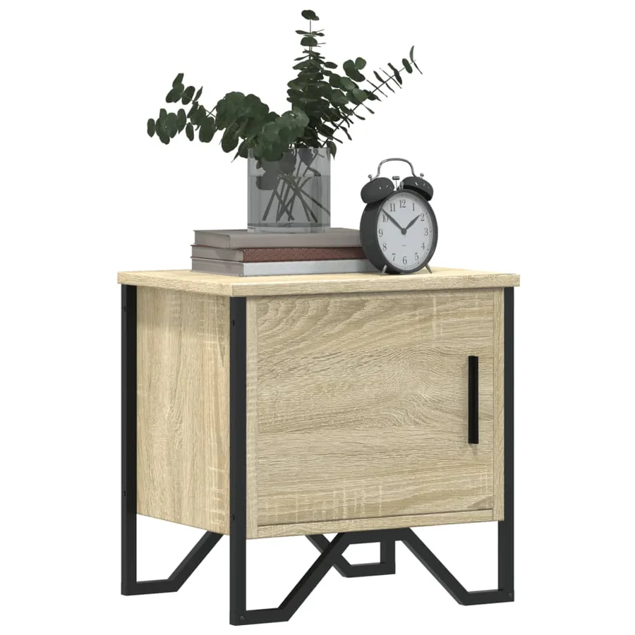 Tables de chevet 2 pcs Chêne sonoma 40 x 30 x 40 cm Aggloméré - 4
