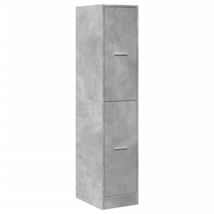 Armoire d'apothicaire gris béton 30x41x144,5 cm bois ingénierie - 4