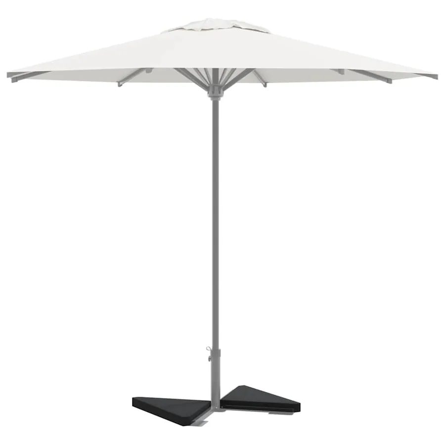Plaques de poids de parasol 2 pcs triangulaire granit noir 14kg