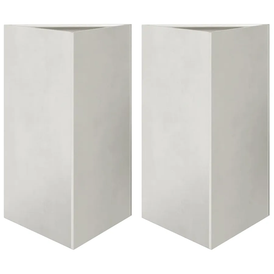 Jardinières 2 pcs triangulaire 50x43x75 cm acier inoxydable - 2