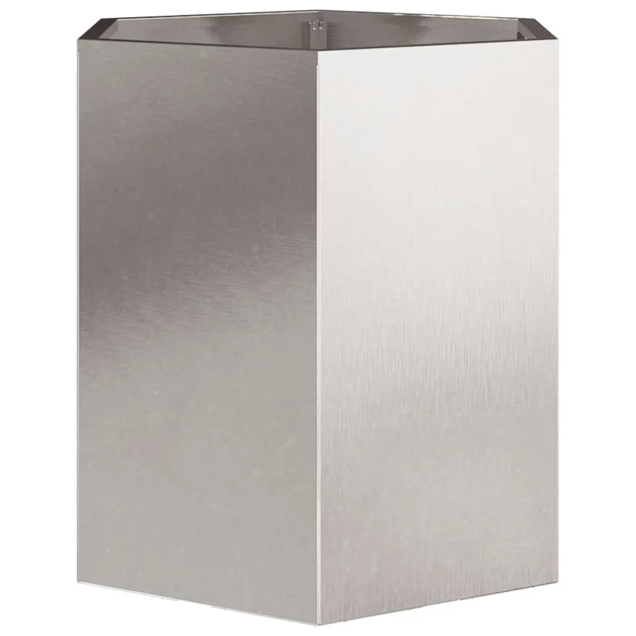 Jardinière hexagone 46x40x45 cm acier inoxydable - 5