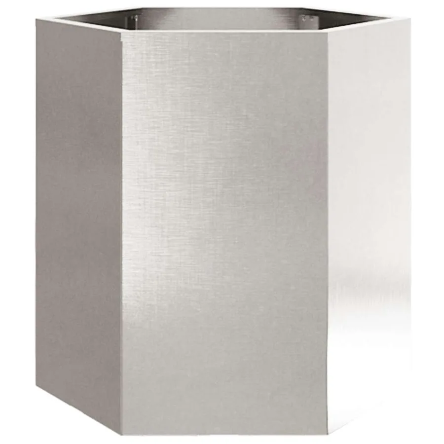 Jardinière hexagone 46x40x45 cm acier inoxydable - 6