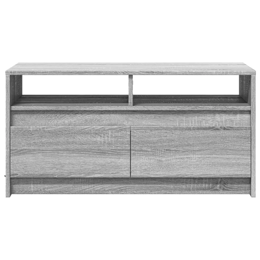 Table basse avec lumières LED sonoma gris bois d'ingénierie - 6