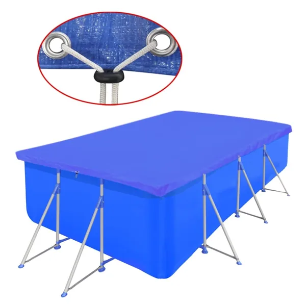vidXL Pool Cover PE Rectangular 90 g/sqm 400 x 207 cm