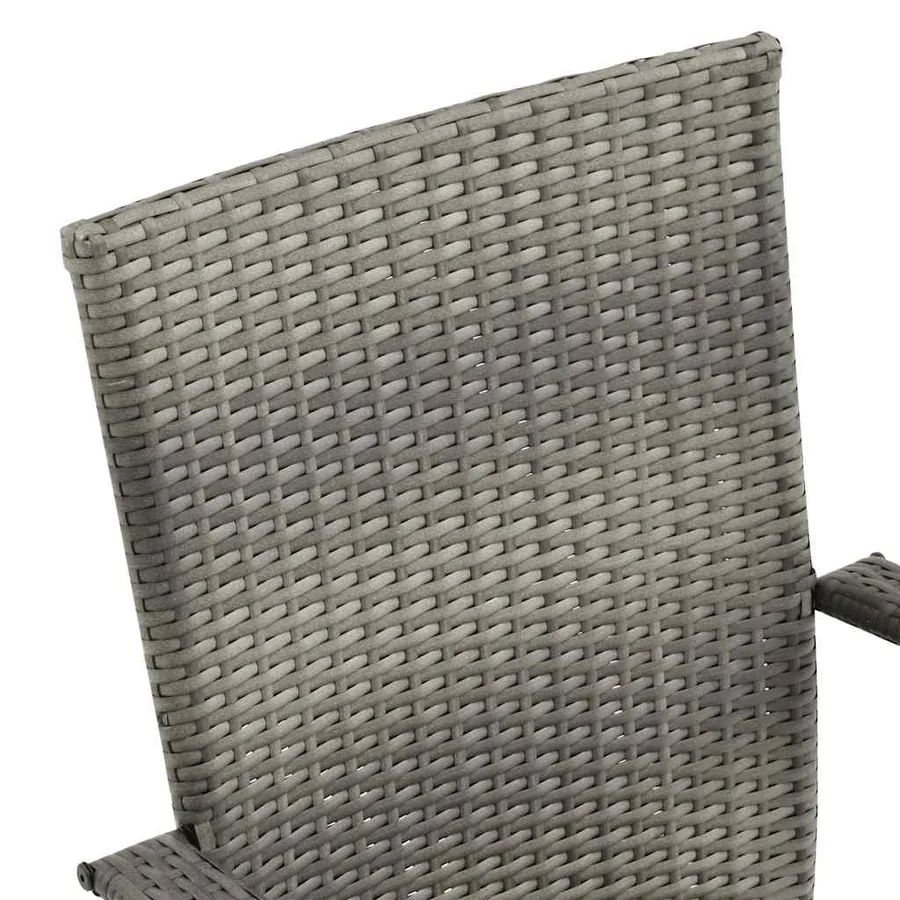 Ensemble à manger de jardin 3 pcs Gris - 8