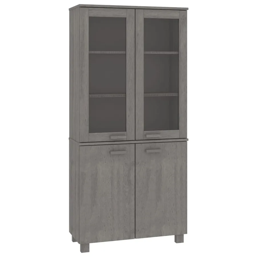 Buffet HAMAR Bois massif de pin Gris clair - 2