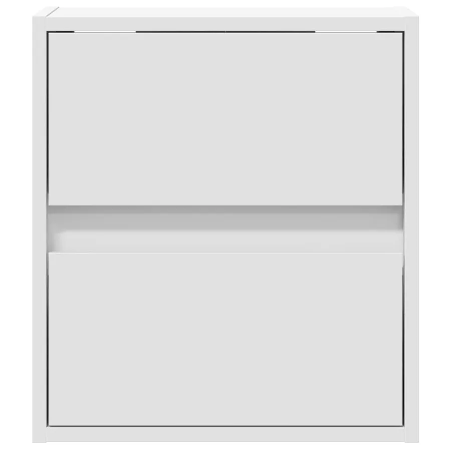 Meubles TV muraux avec lumières LED 2 pcs blanc 41x31x45 cm - 6