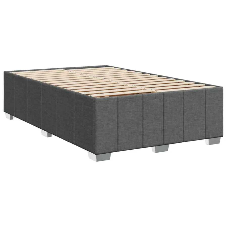 Sommier à lattes de lit avec matelas Gris foncé 120x200cm Tissu - 8