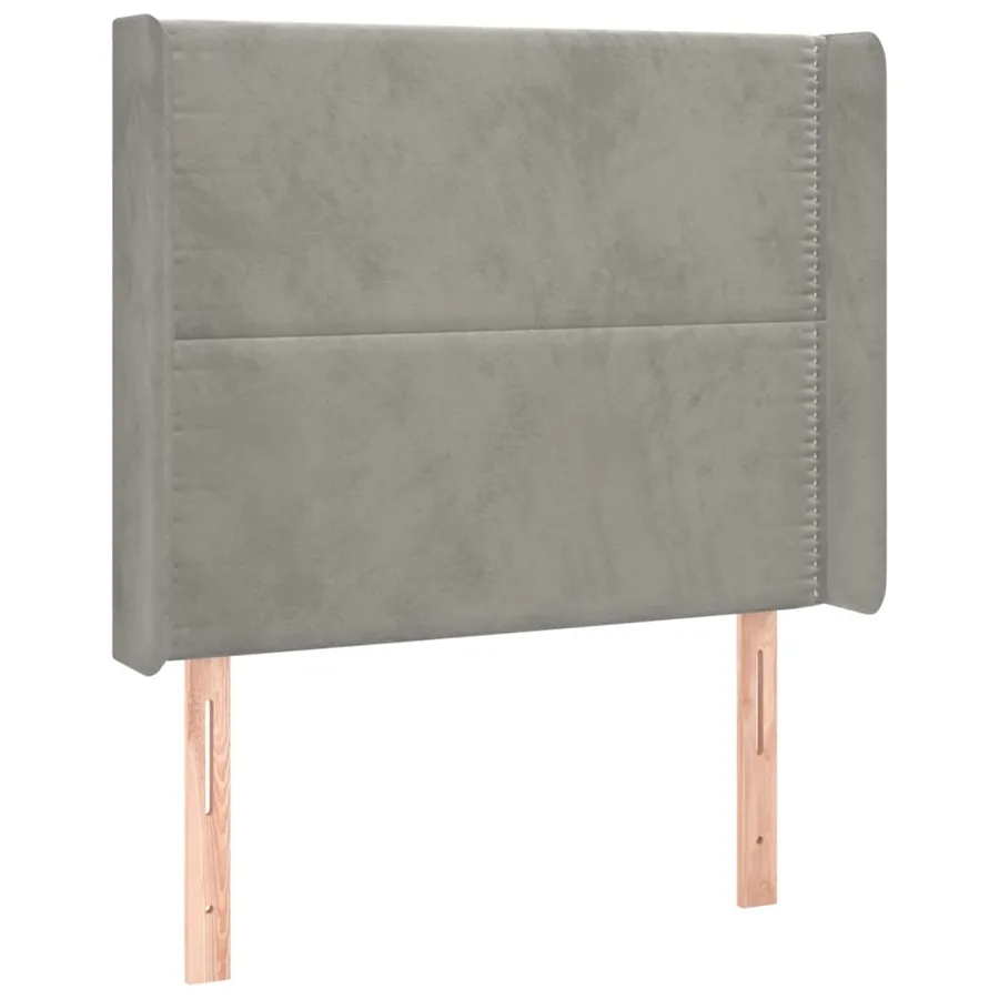 Sommier à lattes de lit matelas et LED Gris clair 100x200 cm - 7