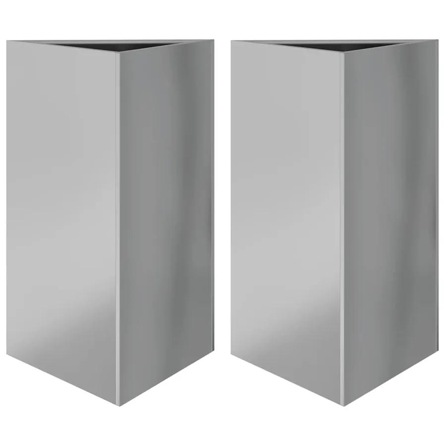 Jardinières 2 pcs triangulaire 50x43x75 cm acier galvanisé - 2