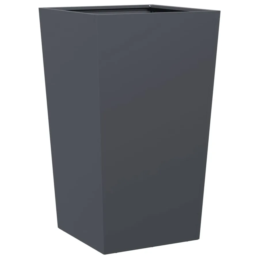 Jardinière anthracite 45x45x75 cm acier - 2