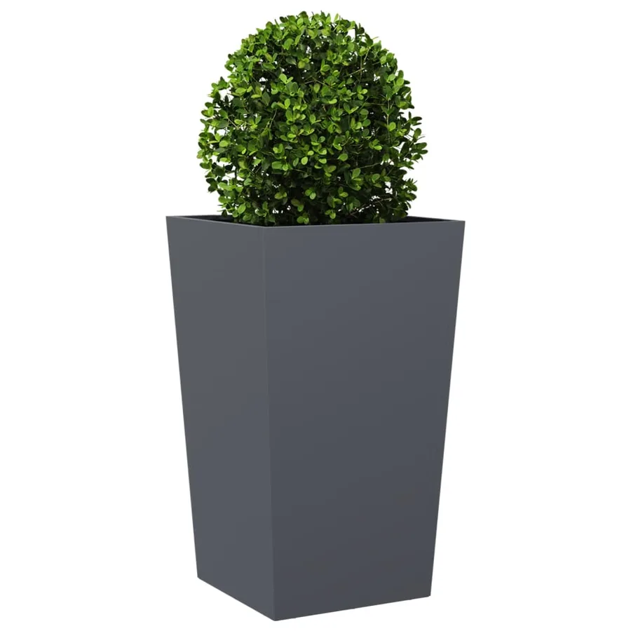 Jardinière anthracite 45x45x75 cm acier - 3