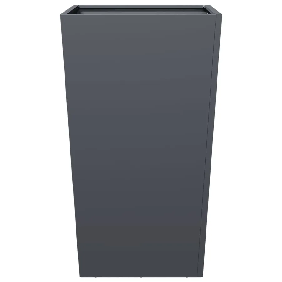 Jardinière anthracite 45x45x75 cm acier - 4