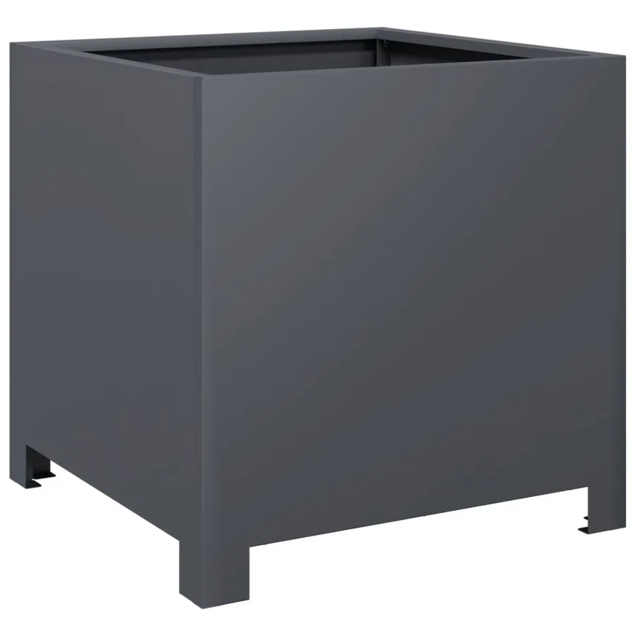 Jardinières 2 pcs anthracite 40x40x40 cm acier - 8