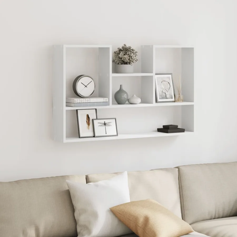 Étagère murale blanche 99 x 15 x 60 cm Bois d'ingénierie - 3