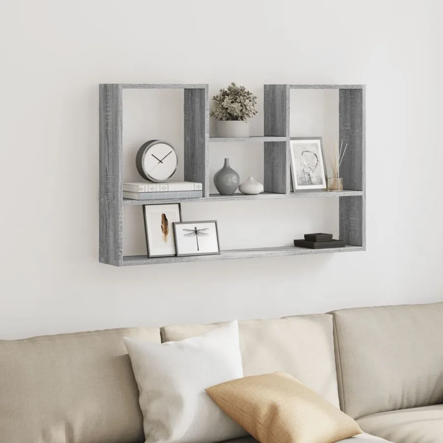 Étagère murale sonoma gris 99x15x60 cm bois ingénierie - 3