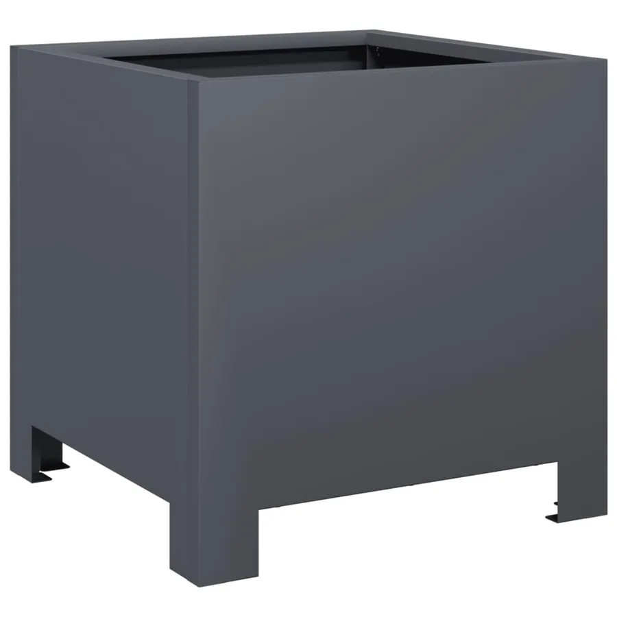 Jardinière anthracite 30x30x30 cm acier - 2