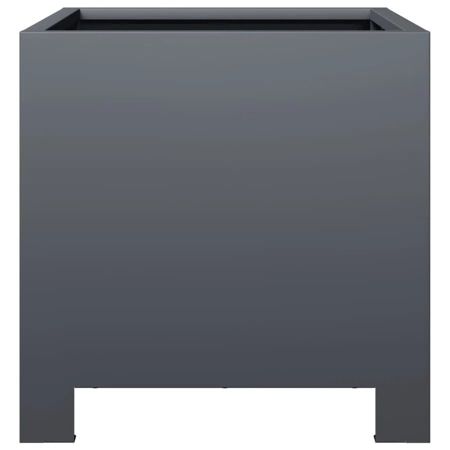 Jardinière anthracite 30x30x30 cm acier - 4