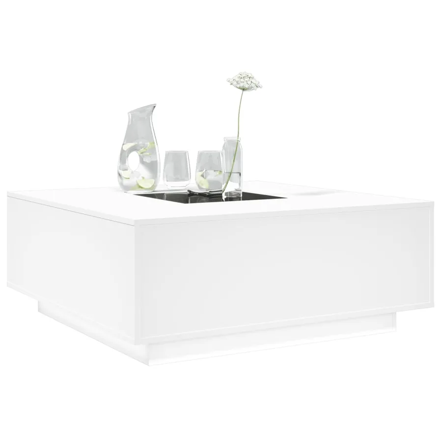 Table basse avec LED infini blanc 100x100x40 cm - 5