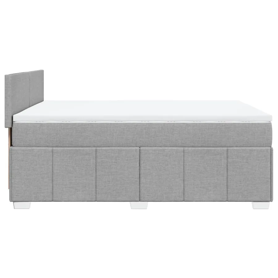 Sommier à lattes de lit avec matelas Gris clair 160x200cm Tissu - 5