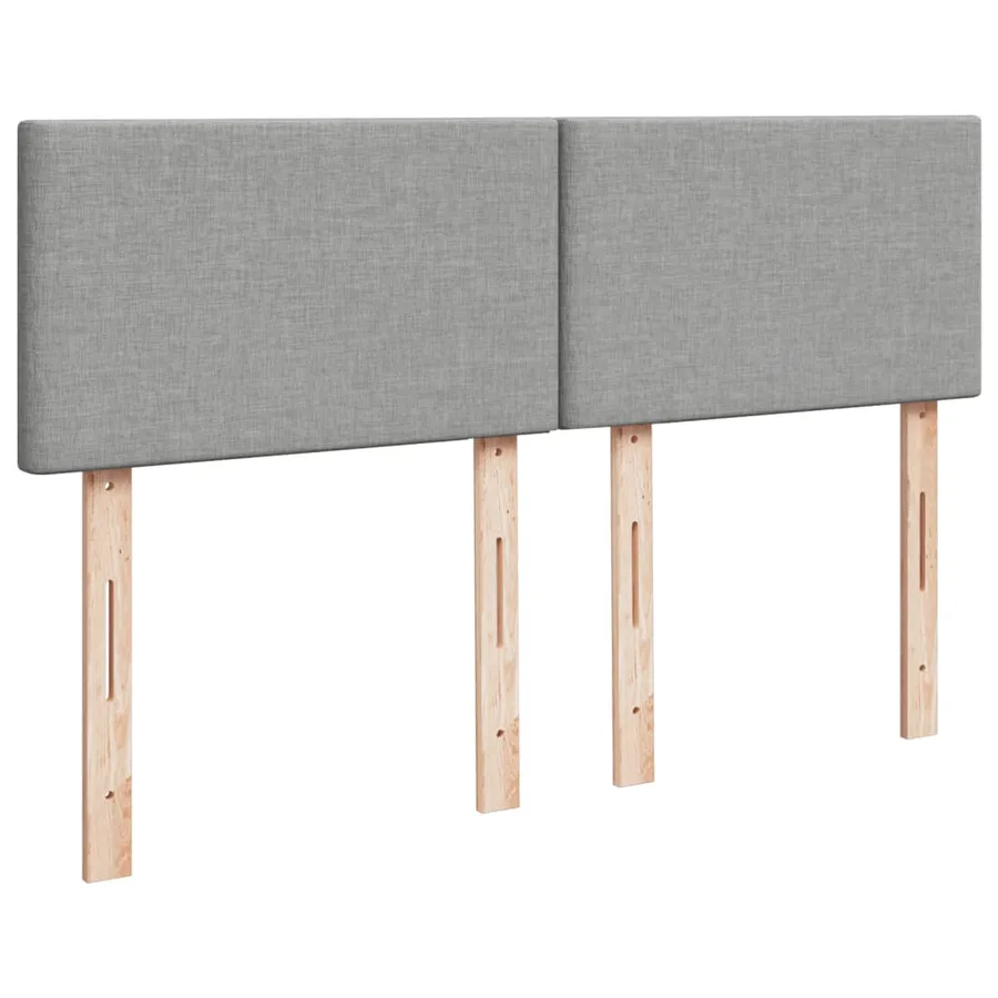 Sommier à lattes de lit avec matelas Gris clair 160x200cm Tissu - 7