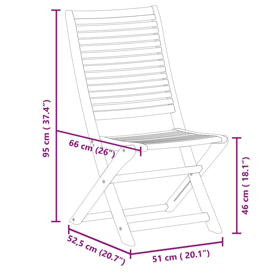 Chaises pliables de jardin lot de 4 gris bois d'acacia massif - 10